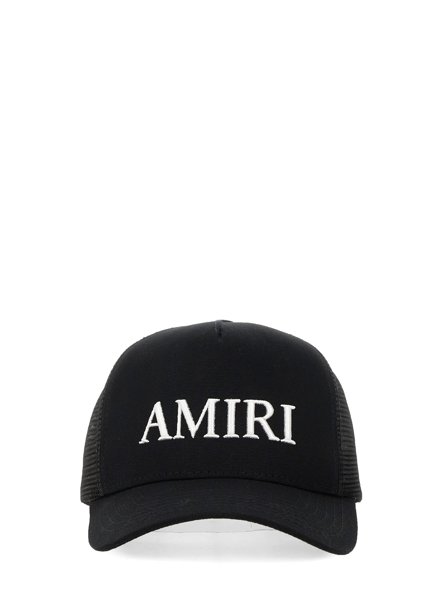Amiri Logo-embroidered Cotton-canvas Trucker Cap In Black